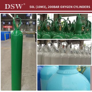 IS09809 10M3 JP Gas Ballon Oxygen Cylinder With Cga540 Valve For Peru Ecuador Bolivia