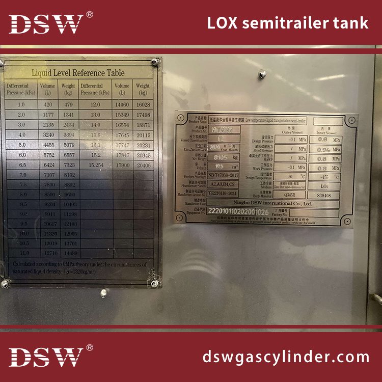 LOX, LAR Cryogenic Transport Trailers