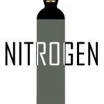 Compressed nitrogen stored in a gas cylinder