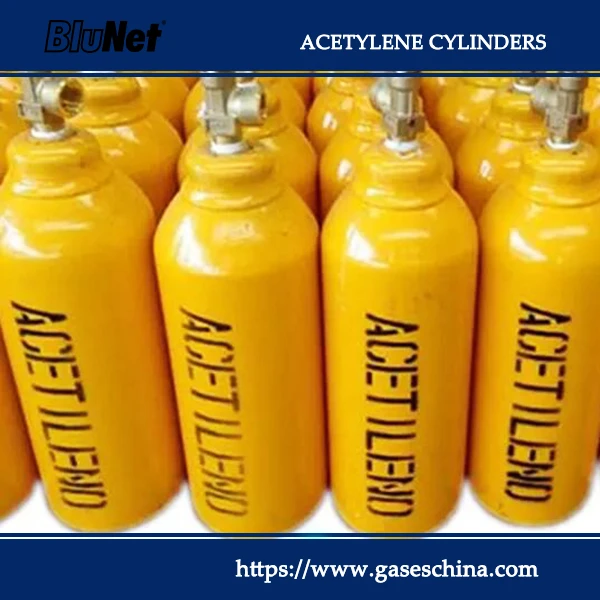 Acetylene tanks in production line at DSW factory