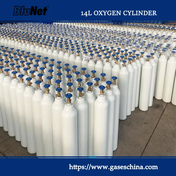 Industrial oxygen cylinder in use for welding and cutting applications