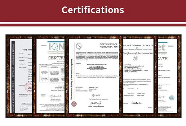 Safety and compliance for gas cylinders and cryogenic tanks with ASME, ISO, and material traceability certification