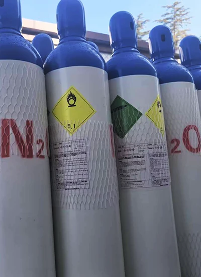 High purity nitrous oxide gas cylinder for medical, industrial, and specialty applications