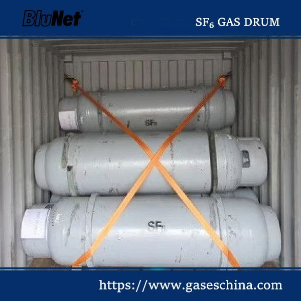 SF6 gas drum for bulk storage of sulfur hexafluoride in industrial applications