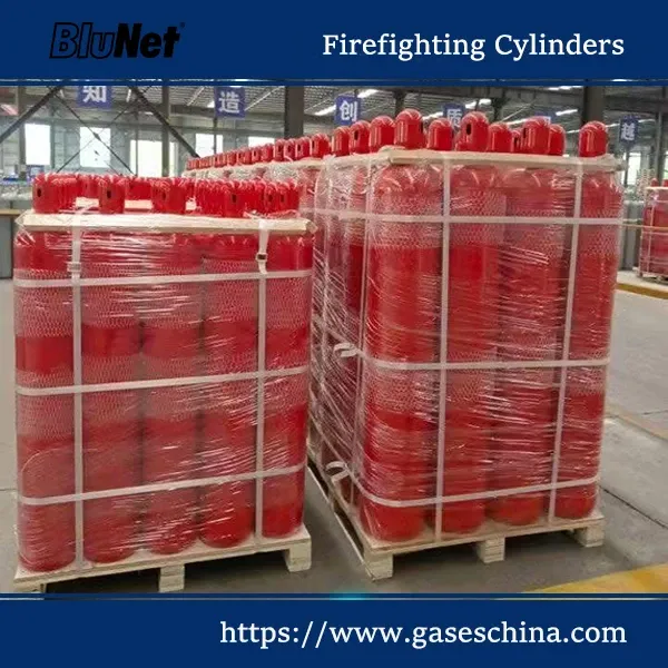 BluNet 68 litre CO₂ firefighting cylinder for Class B and C fires