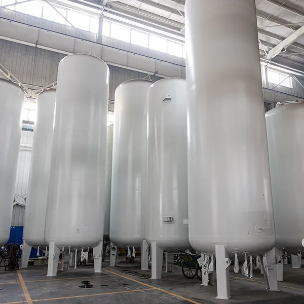 Cryogenic Tanks Guide showing stationary bulk storage system for industrial gases