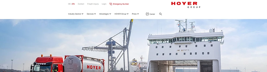 HOYER GmbH ISO tank container logistics fleet used for global gas and chemical transport