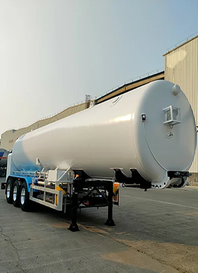 LNG cryogenic tanker trailer used for liquefied natural gas transport