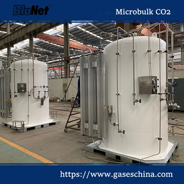 Microbulk CO2 supply system for beverage carbonation, welding and medical applications
