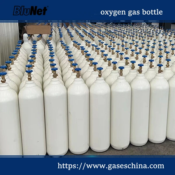Oxygen gas bottle for medical care, high pressure seamless steel gas bottle 200 bar