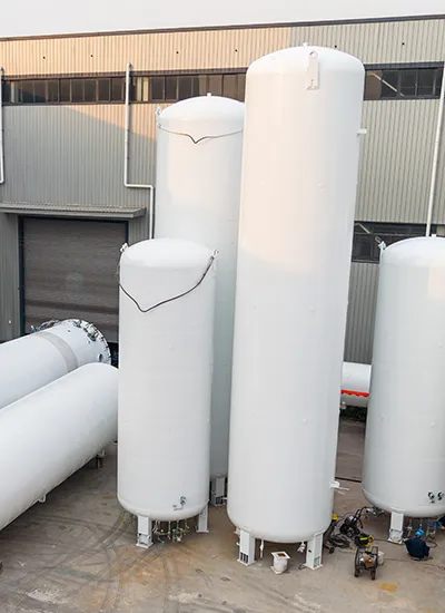 Different stationary cryogenic tank sizes for LOX, LN₂, LAr, and LNG applications