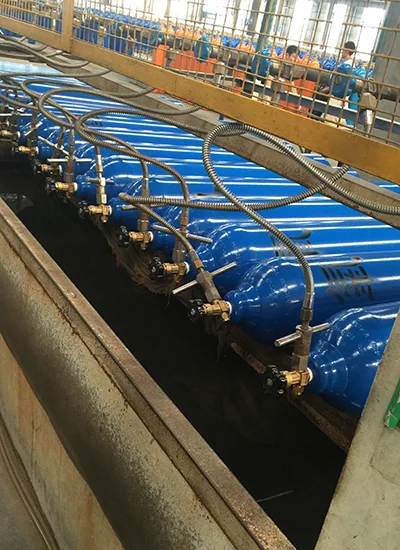 Gas cylinder safety inspection and hydrostatic testing process