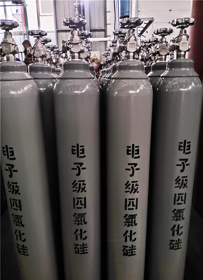High purity gas cylinder system classification showing industrial, polished, nickel plated and UHP cylinders