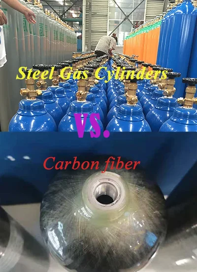 Comparison between carbon fiber composite gas cylinders and traditional steel gas cylinders for high pressure gas storage