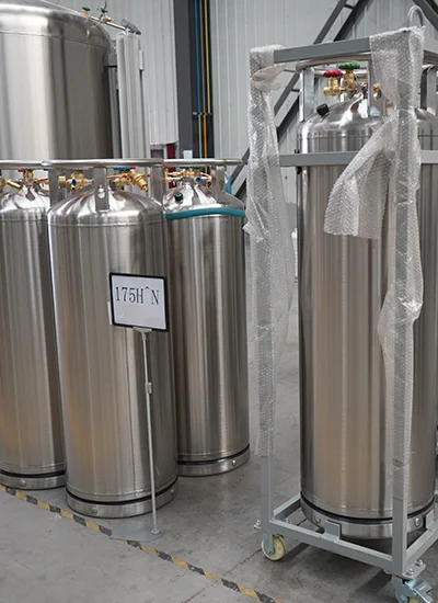 Liquid nitrogen dewar used for LN2 storage in laboratory and IVF applications