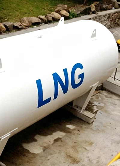 Different types of LNG tanks including above ground, underground, horizontal, vertical, ISO containers, and vacuum insulated tanks