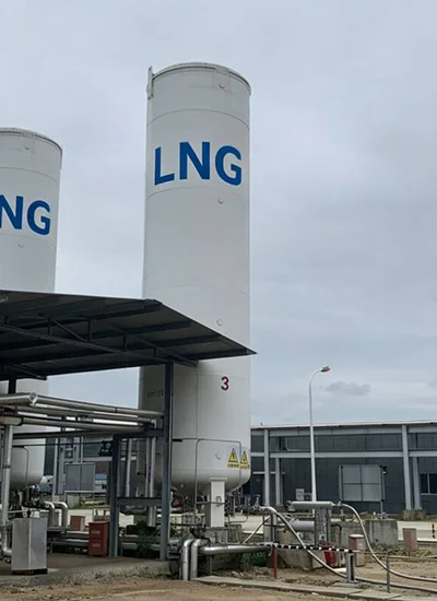 LNG boil off gas rate diagram showing LNG tank, heat ingress, vapor formation, and BOG recovery system
