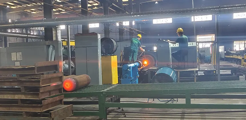 Type 1 CNG tank manufacturing process using seamless steel technology for high-pressure natural gas storage cylinders.