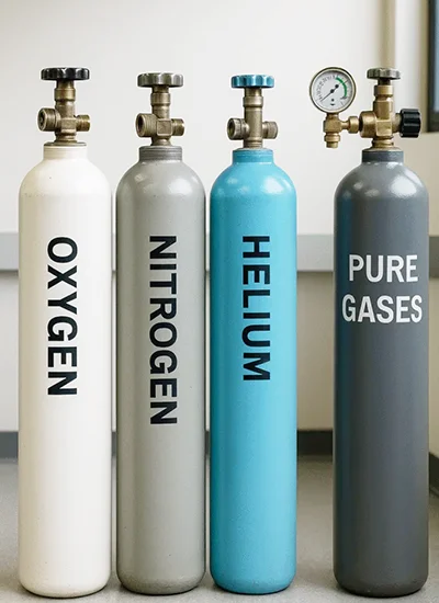 Types of industrial gases classification including nitrogen oxygen argon hydrogen and specialty gases
