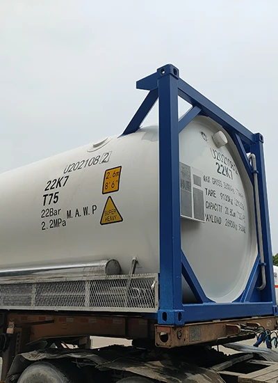 Cryogenic ISO tank container with ASME pressure vessel design for LNG transportation