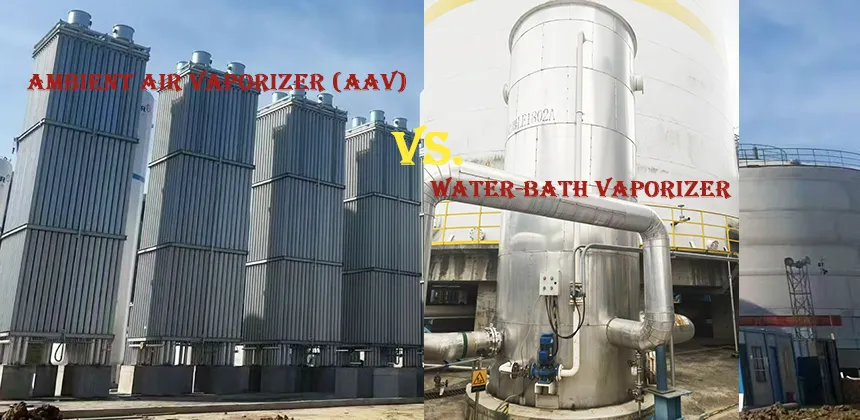 Comparison of ambient air and water-bath cryogenic vaporization