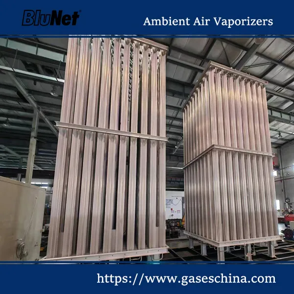 Industrial ambient air vaporizer for cryogenic gas systems
