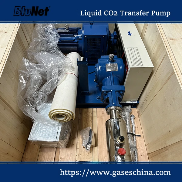 Liquid CO2 transfer pump for high pressure carbon dioxide filling and gas supply