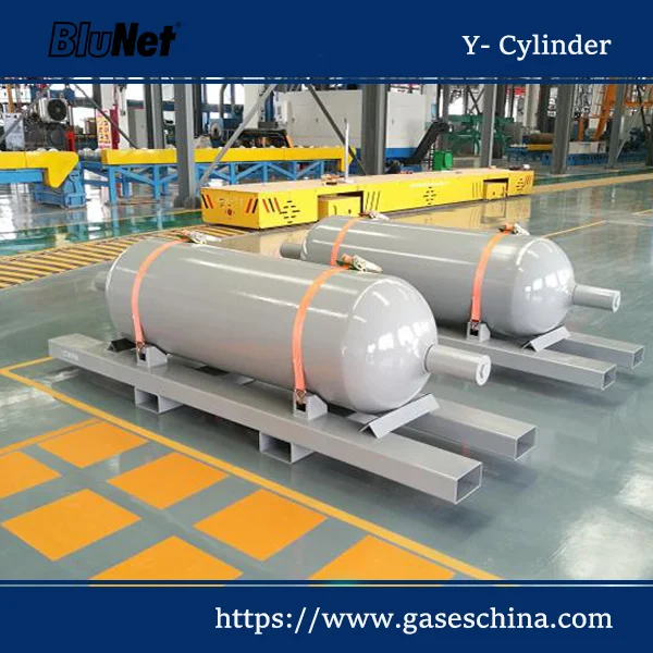 BluNet Y Cylinder seamless steel gas cylinder rated for 16 6 MPa working pressure